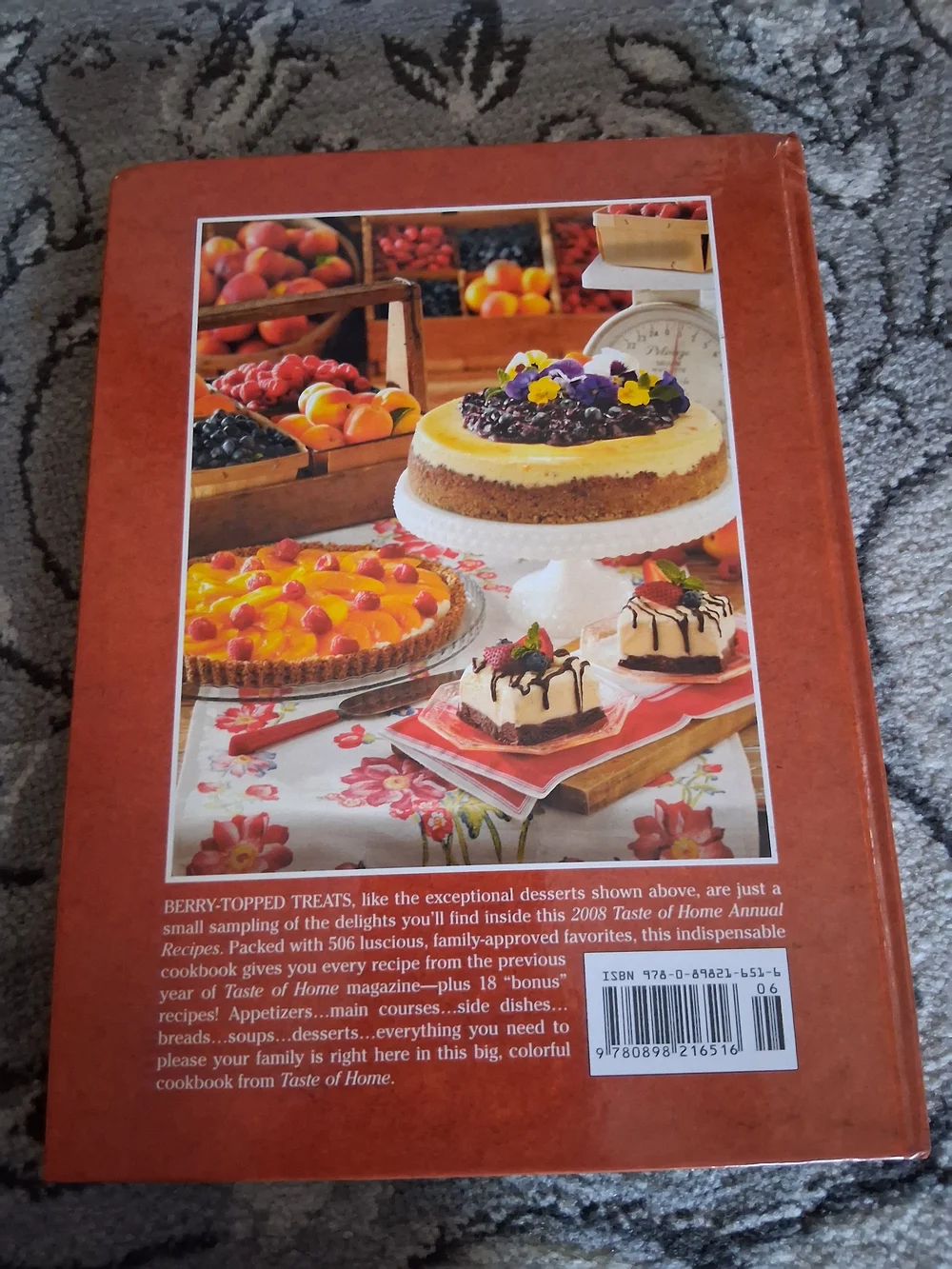 Taste of Home 2008 Annual Recipes Cookbook - Orange Cover